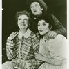 Mary Wickes (Aunt Eller), Laurence Guittard (Curly), and Christine Andreas (Laurey) in the 1979 revival of Oklahoma!