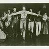 Harry Groener (Will Parker), Mary Wickes (Aunt Eller), and cast in the 1979 revival of Oklahoma!