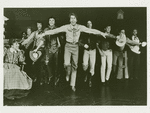Harry Groener (Will Parker), Mary Wickes (Aunt Eller), and cast in the 1979 revival of Oklahoma!