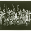 Mary Wickes (Aunt Eller), Laurence Guittard (Curly), Christine Andreas (Laurey), Christine Ebersole (Ado Annie), Harry Groener (Will Parker), and cast in the 1979 revival of Oklahoma!