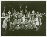 Mary Wickes (Aunt Eller), Laurence Guittard (Curly), Christine Andreas (Laurey), Christine Ebersole (Ado Annie), Harry Groener (Will Parker), and cast in the 1979 revival of Oklahoma!