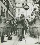 James Reese Europe and the 369th Infantry Regiment Band playing outside an American Red Cross Hospital, Paris