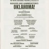 Program for the 2002 Broadway revival of Oklahoma!