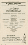 Program for the opening night (5/31/1979) of I Remember Mama at Majestic Theatre