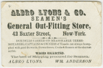 Albro Lyons and Company business card