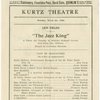 Program for The Jazz King at the Kurtz Theatre