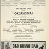 Program (beginning 3/31/1943) for Oklahoma!