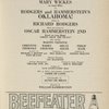 Program for the opening night (12/13/1979) of the revival of Oklahoma!