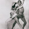 Melissa Hayden and Hugh Laing as the leaders of the leaves and flowers in Balanchine's "Bayou"