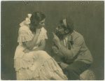 Alla Tarasova and N. A. Podgorny in a scene from the Moscow Art Theatre production of The Cherry Orchard, by Anton Chekov