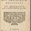 Des représentations en musique anciennes et modernes