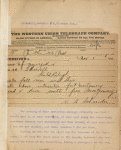 The Western Union Telegraph Company. Peekskill, November 6, Election day.