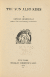 The sun also rises- Title page