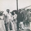 Vaslav Nijinsky with Leon Bakst, Serge Diaghilev and two unidentified women