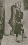 Leon Woizikowsky as Le Manager en Frac in the ballet "Parade" (left & detail); Statkiewicz as Le Manager de New York in the ballet "Parade" (right)