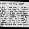 "Lady-bird! lady-bird! Fly away home"