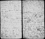 Moulton-Barrett, Mary (Graham-Clarke). Holograph journal. Narrative of journey taken with E. B. Browning, Edward Barrett Moulton-Barrett, and Matthew Wyatt. Includes pencil sketches, one portrait sketch laid in, & expense accounts [1815 Oct. 17]