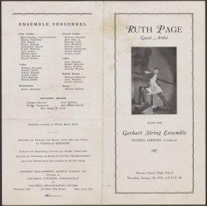 Ruth Page Awards. [Programs]