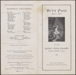 Ruth Page, guest artist with the Gerhart String Ensemble. Russell Gerhart, conductor