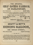 The Original Cheap Clothing Warehouse; Grafft & Bett's Dining Saloon