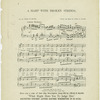 A harp with broken strings