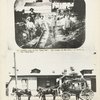 Panning Gold on the "Long Tom." ; Stage coach as it appeared during "Golden Jubilee" El Paso, Texas