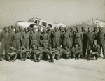 Group portrait of Tuskegee Airmen squadron