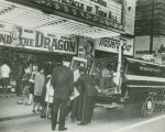 CORE demonstrators being arrested outside segregated movie theater showing "Goliath and the Dragon," at unidentified location, ca. 1960