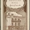 Cover and program information for the 1919 premiere of Griffes' Poem for flute and orchestra, Aeolian Hall, New York, N.Y.