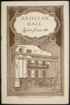 Cover and program information for the 1919 premiere of Griffes' Poem for flute and orchestra, Aeolian Hall, New York, N.Y.