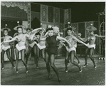 Pat Suzuki and dancers in the stage production Flower Drum Song