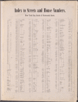 Index to streets and house numbers