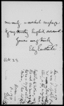 Years they come and go", The. 8 line translation, for Mrs. Eckley, of a poem by Heine; written on the back of a letter from Elizabeth Eastlake.