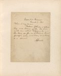 Abraham Lincoln recommendation of William Johnson, a colored boy