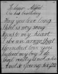 To dear Alfred on his birthday." Two manuscript odes by unidentified members of Elizabeth Barrett Browning's family, for Alfred Price Barrett Moulton-Barrett, her brother.