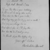 Moulton-Barrett, Charles John Barrett. "To dearest Ba. Hope End, March 6, 1824." Birthday ode for E. B. Browning, his sister. 1824 Mar. 6.