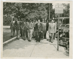Part of public turned away from Supreme Court hearing on the Trenton Six case, May 1949