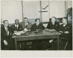 Trenton Six Counsel. Attorneys Raymond Pace Alexander, J. Bercer Burnell, Frank S. Katzenbach, Arthur Garfield Hayes, George Pellettieri, and Clifford R. Moore