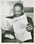 Horace Wilson, one of the Trenton Six, who was acquitted of murder, at NAACP Headquarters at 20 West 40th Street, New York City