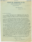 Jean M. Gordon to Florence Kelley