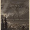 Hanuman moving the mountains