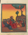 Jesus leading the twelve disciples