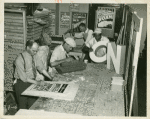 Federal Theatre Project, Negro Theatre, Sign Painting department, headed by Tipp Beavers. Workshop employees producing posters, display letters, and a cardboard ark, for various New York-based Federal Theatre productions, 1936