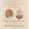 Carnegie Hall, Duncan-Damrosch Tour 