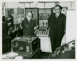 Otto Luening and Vladimir Ussachevsky at the Columbia-Princeton Electronic Music Center, New York City.