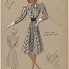 Fitted coat, circular skirt.