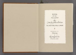 Books of the Fellows of The Cullman Center for Scholars and Writers