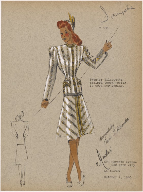 Beaded bodice on chiffon dresses - NYPL Digital Collections