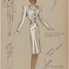 Tucks at shoulder and on pockets of this soft dressmaker suit.