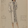 Straight coat with seal fur on front.